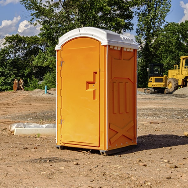 how often are the portable restrooms cleaned and serviced during a rental period in Benson MD